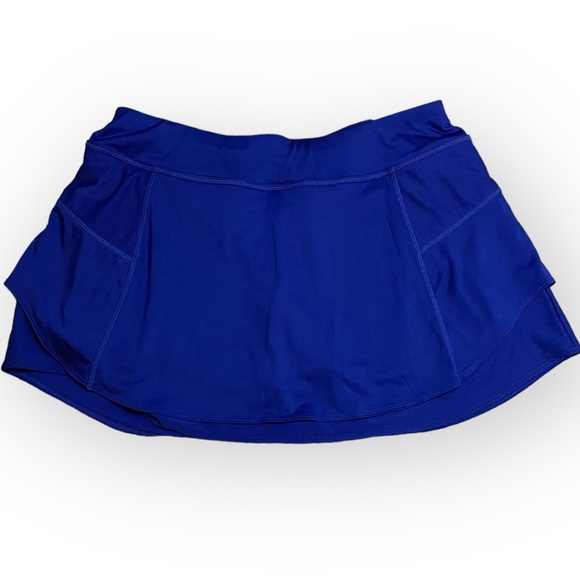 Athleta Dresses & Skirts - ATHLETA Bustle Skort Skirt Size Medium Royal Blue Tennis Pickleball Golf 489449